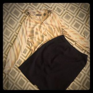 Kasper Purple Pencil Skirt